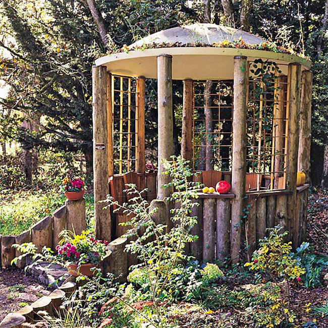 Rustic gazebo idea