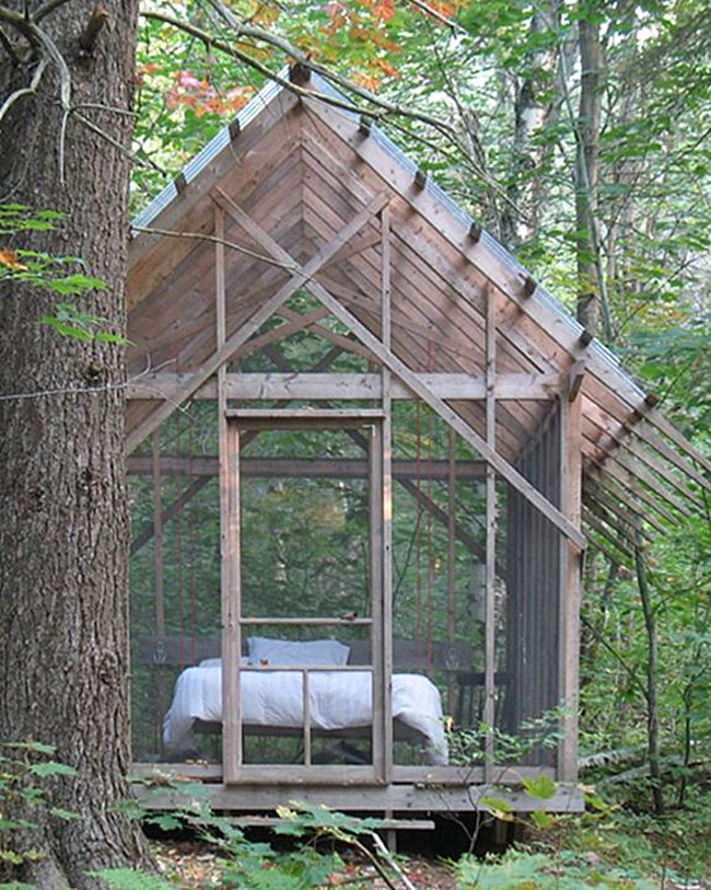 Screened sleeping porch