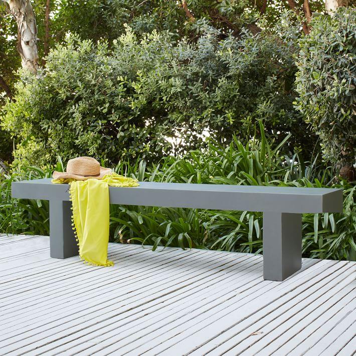 Sleek outdoor bench from West Elm