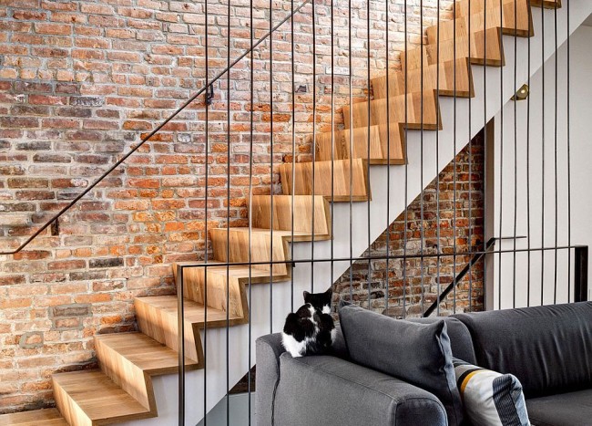 Renovated 1890s Brooklyn Home with Brick Walls by Gradient Design Studio