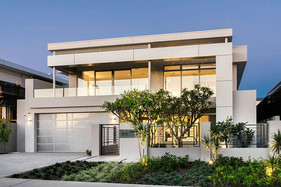 Street facade of Leach St House in Perth