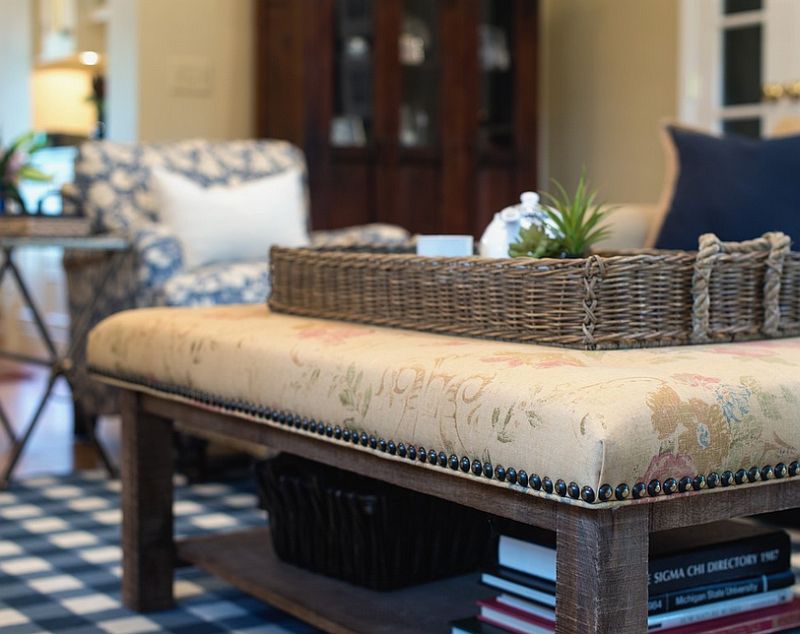 Upholster your old coffee table to give it a new lease of life