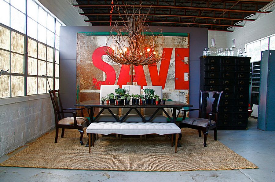 Vintage sign turned into wall art for those who love salvaged style