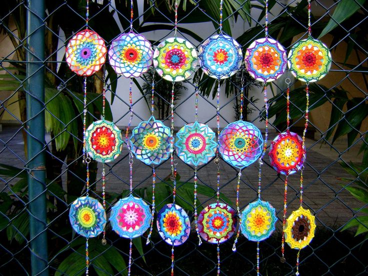 Colorful CD wind chimes