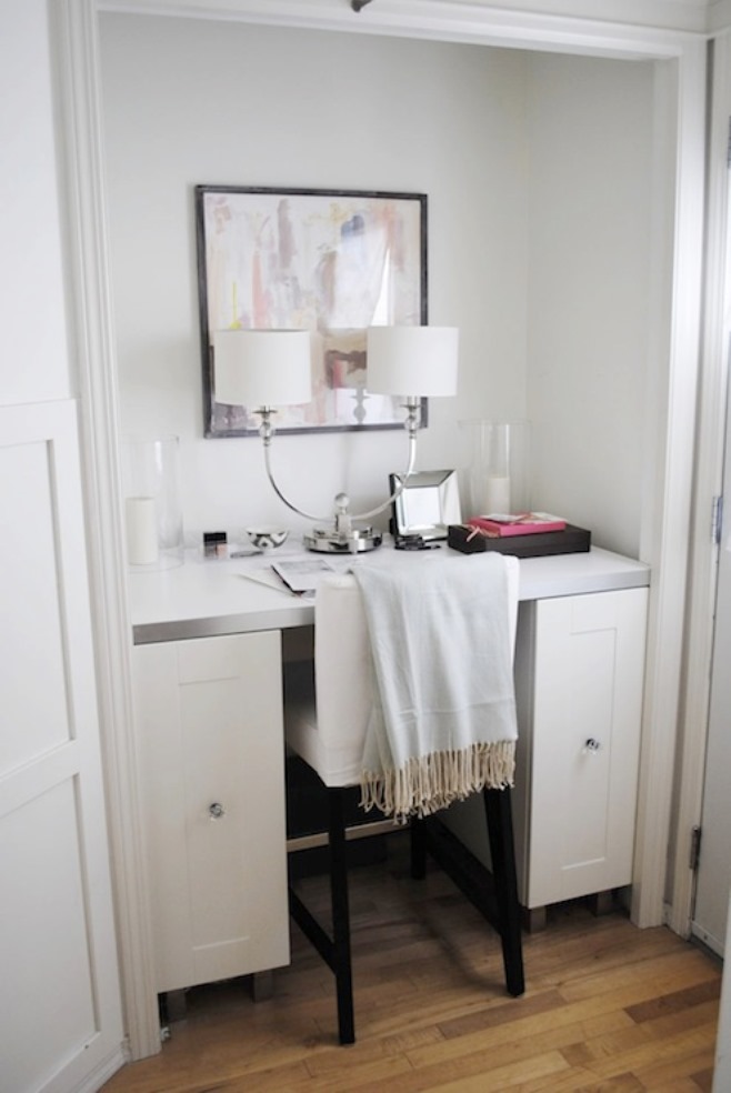 Small closet office space