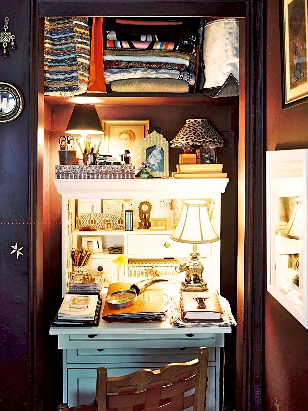 15 Closets Turned into SpaceSaving Office Nooks