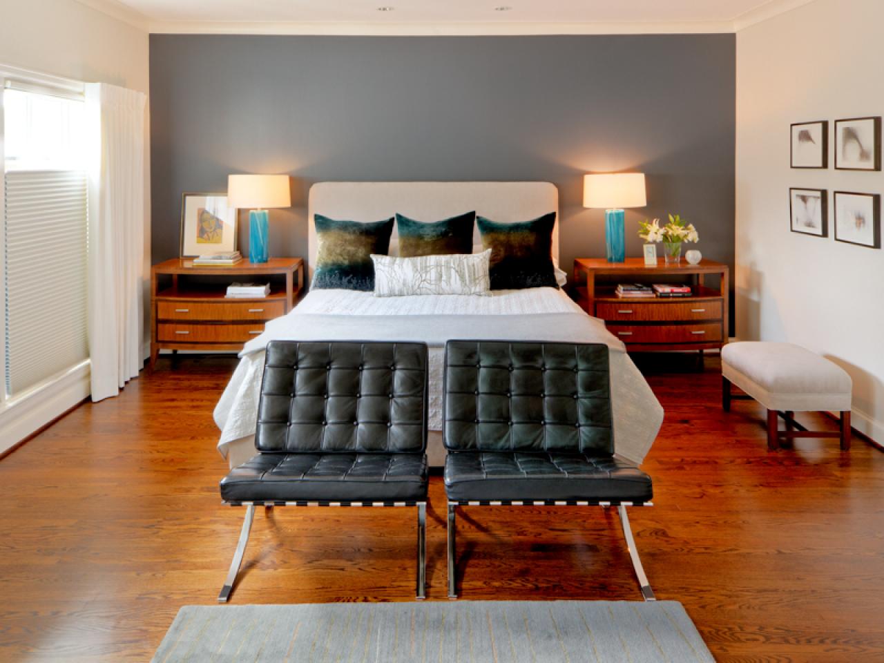 Leather is a wonderful dust-free option in the bedroom