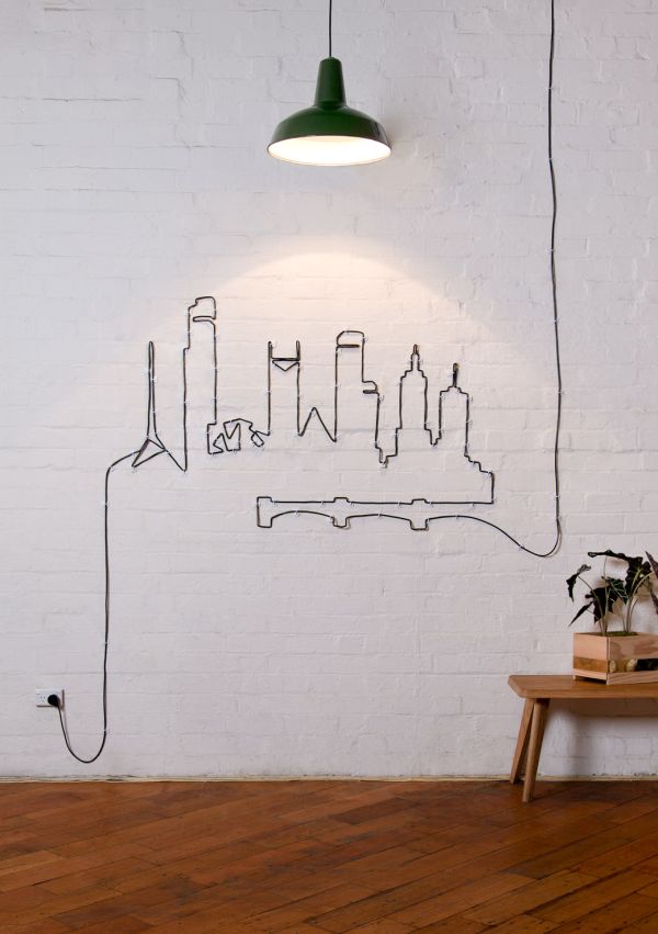 Turn Your Unsightly Wire Cables And Cords Into Wall Art