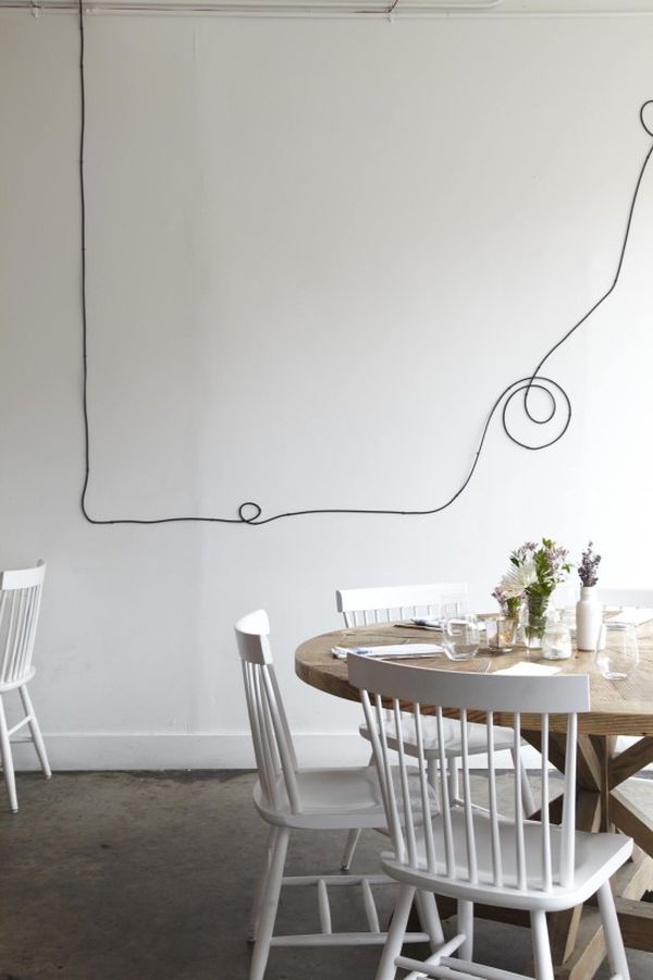 Turn Your Unsightly Wire Cables and Cords into Wall Art