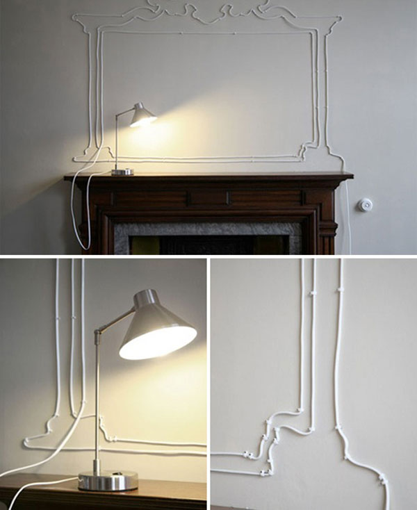 Turn Your Unsightly Wire Cables and Cords into Wall Art