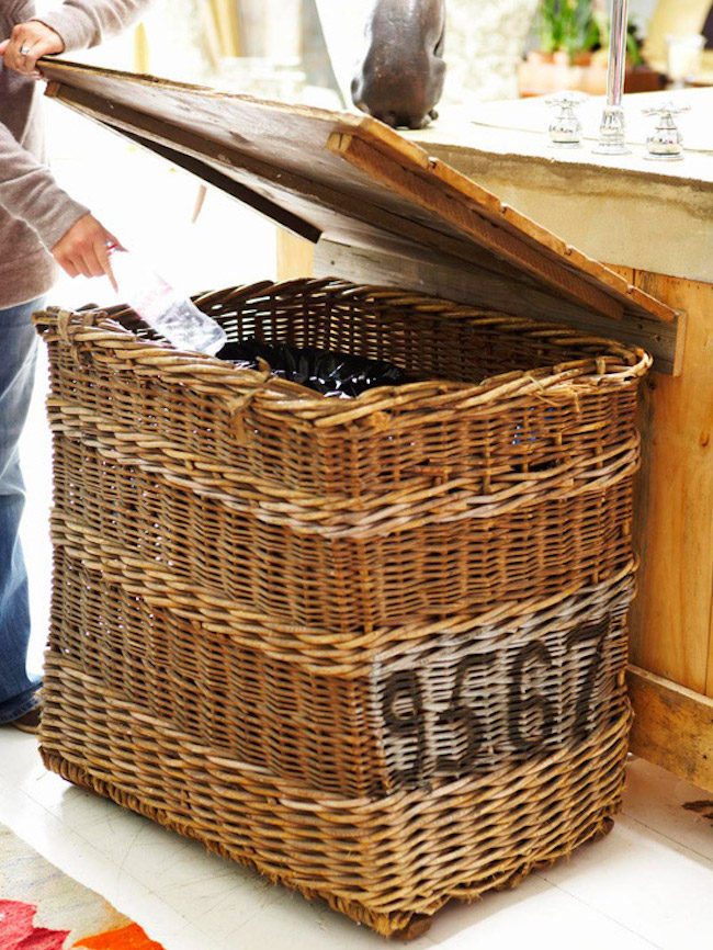 Basket used for trash or recycling