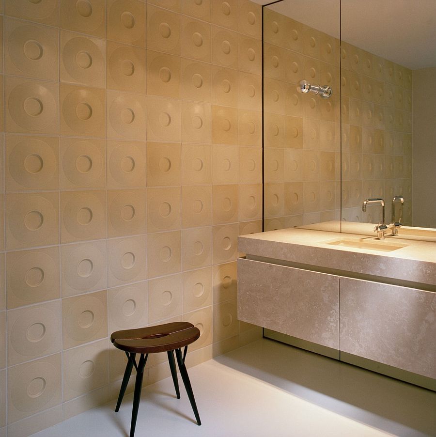 Bathroom tiles bring a hint of Midcentury magic to the contemporary home