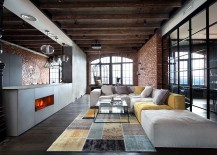 Brilliant-Kiev-loft-living-space-with-brick-and-glass-walls-and-a-wooden-ceiling-217x155