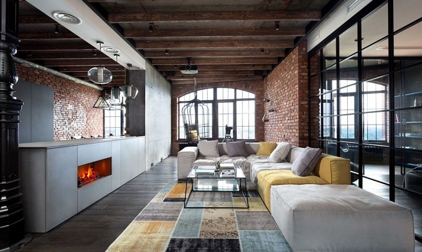 Breathtaking Bachelor Pad: High-End Luxury Envelops Loft Apartment in Kiev