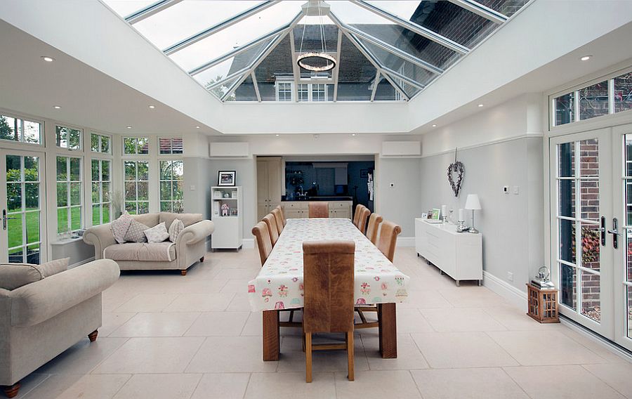 Captivating glass roof for the audacious sunroom