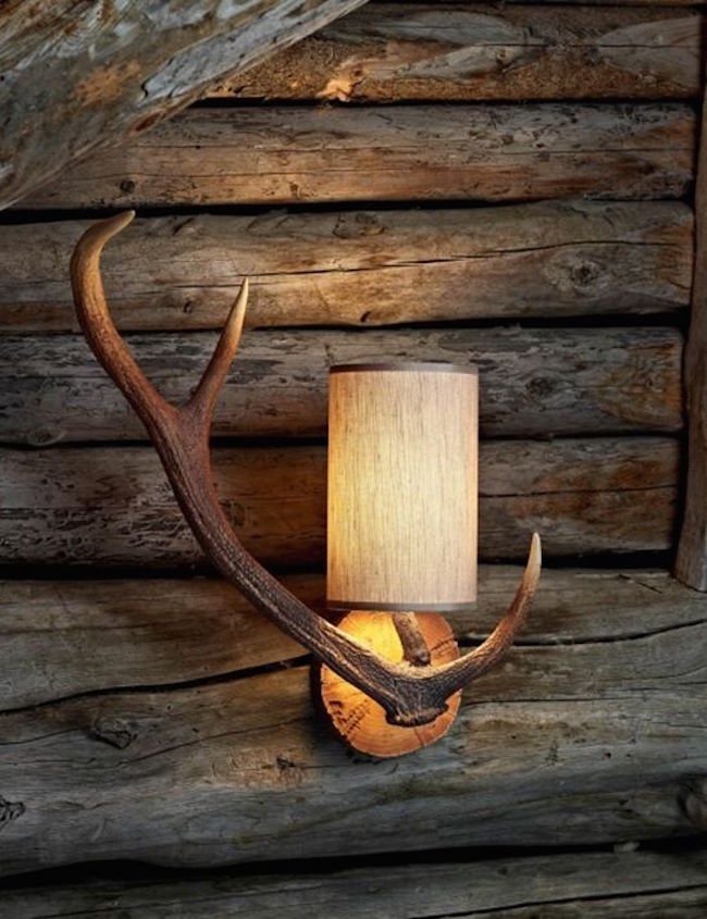 Creative antler light fixture