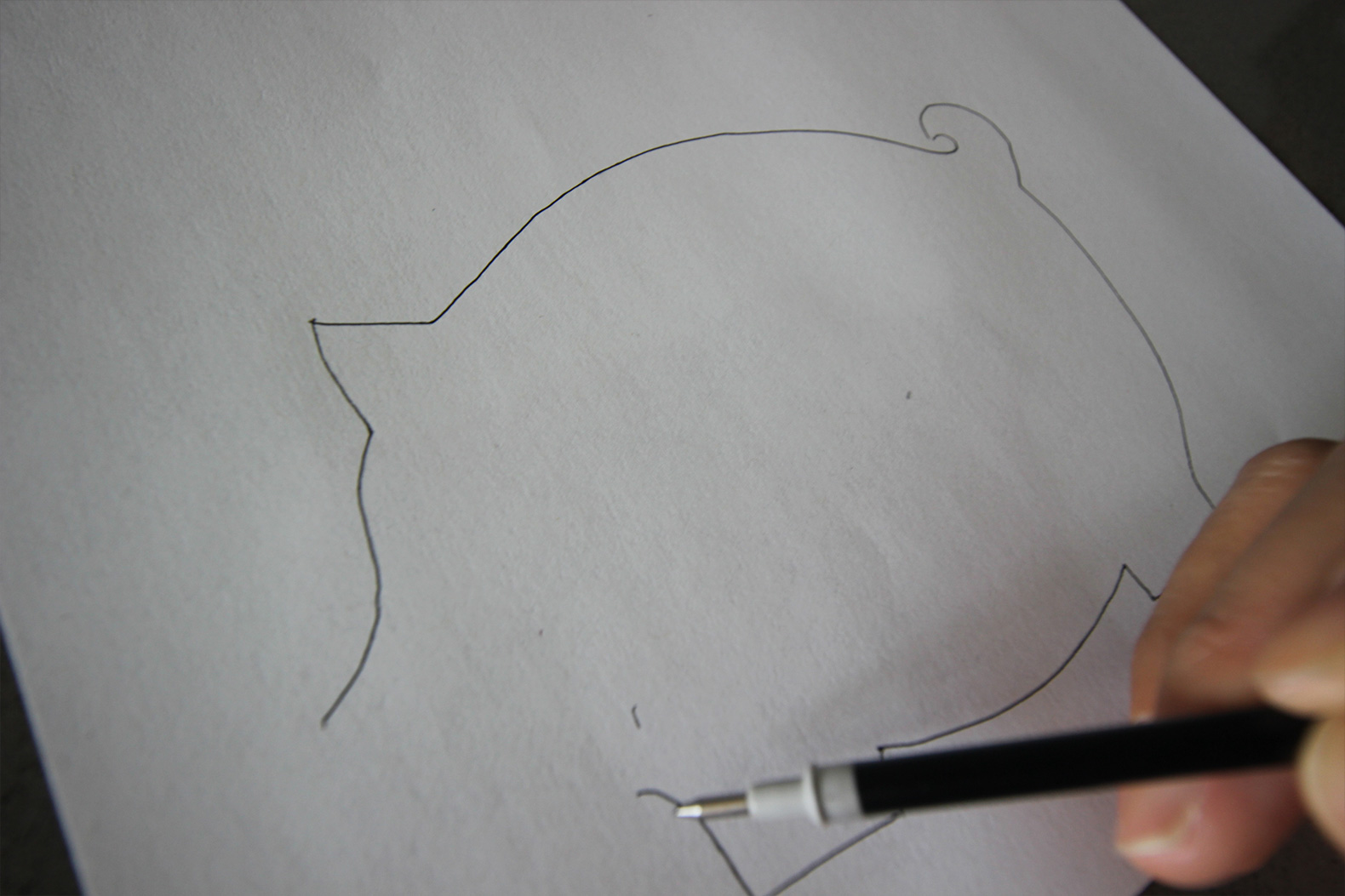DIY Pig Cork Coasters Tracing Pic