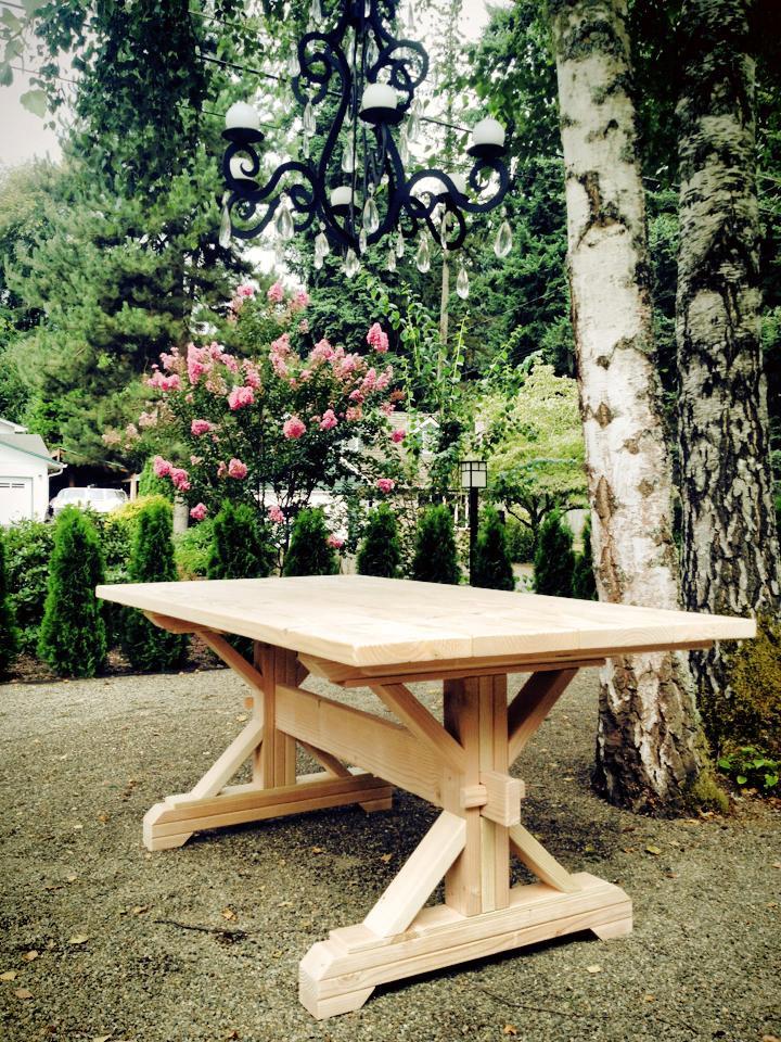 Farmhouse store trestle table