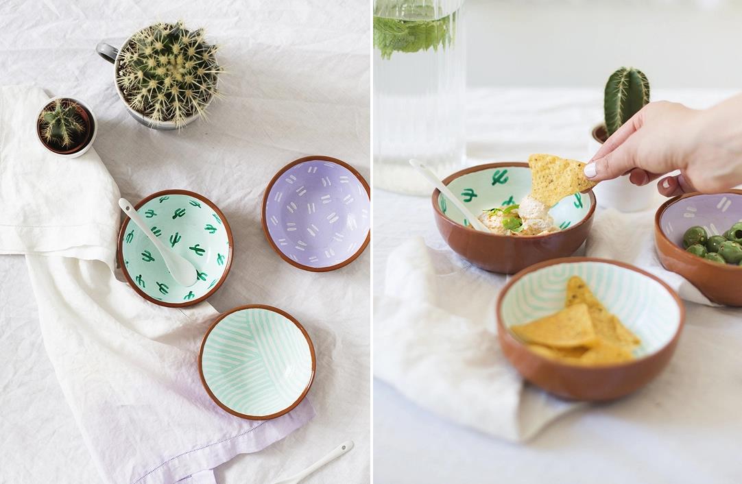DIY patterned bowls from Sugar and Cloth