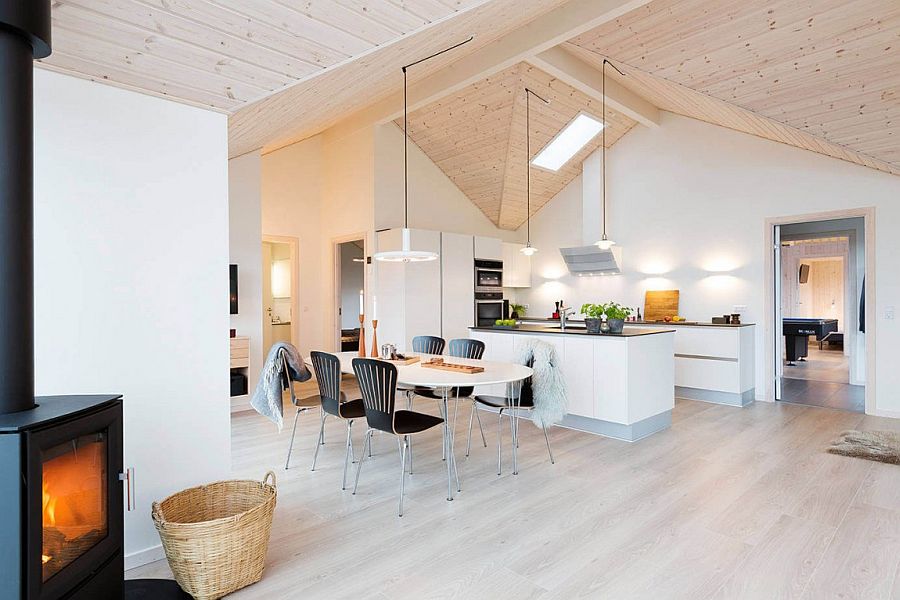 Dining Room And Kichen Space Of The Breezy Denmark Summer House 