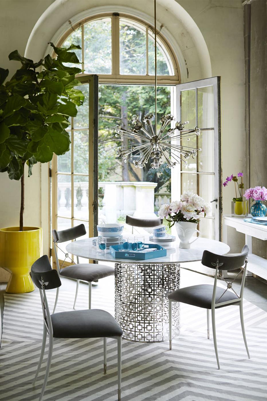 Dining room featuring items from Jonathan Adler