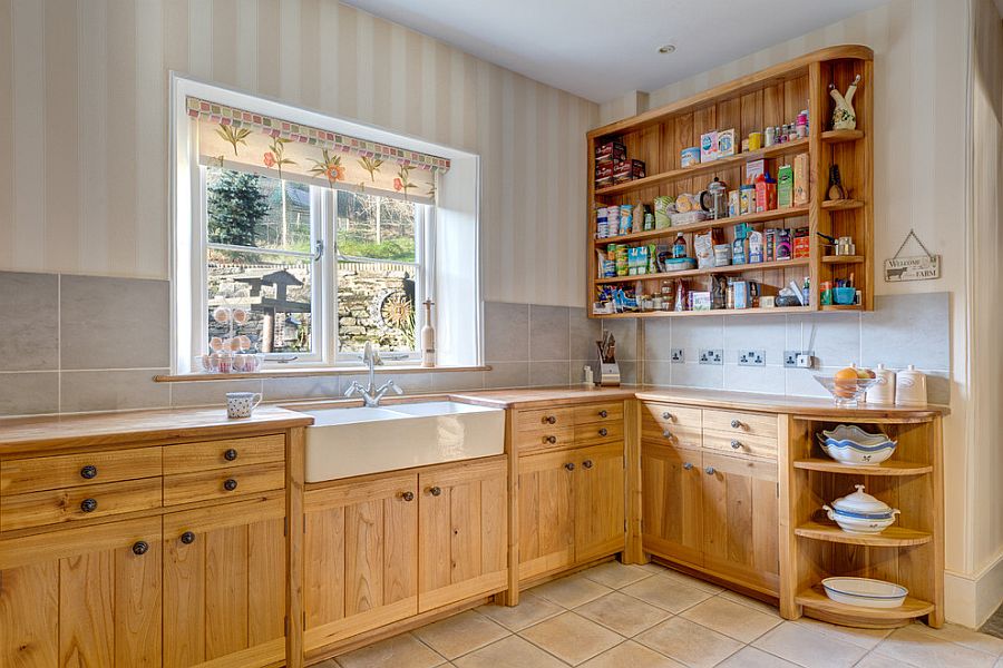 Farmhouse style kitchen with lovely wooden cabinetry [From: Colin Cadle Photography]