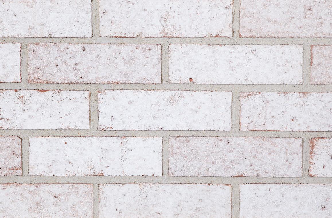 Frosted white bricks from The Belden Brick Company