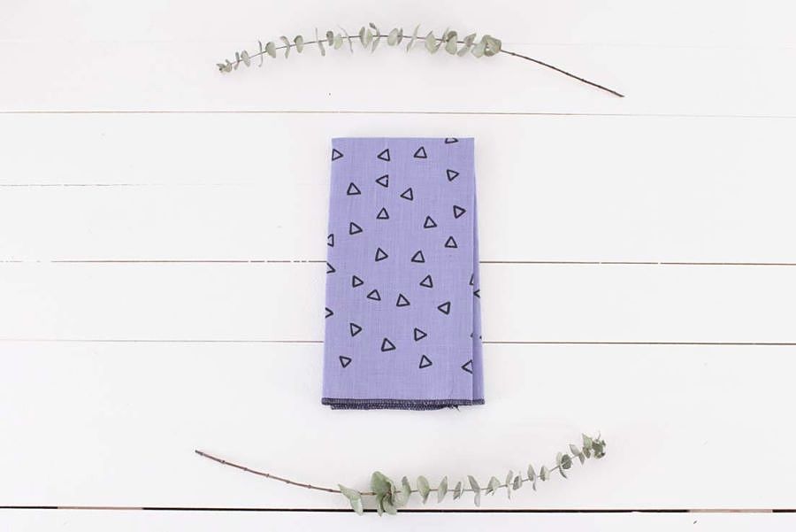 Geo purple napkins by Loft Studio