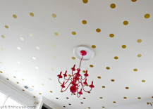 Gold-polka-dot-decals-on-the-ceiling-217x155