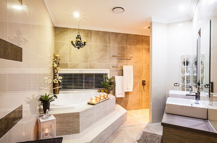 Gorgeous contemporary bathroom with a luxury spa ambiance