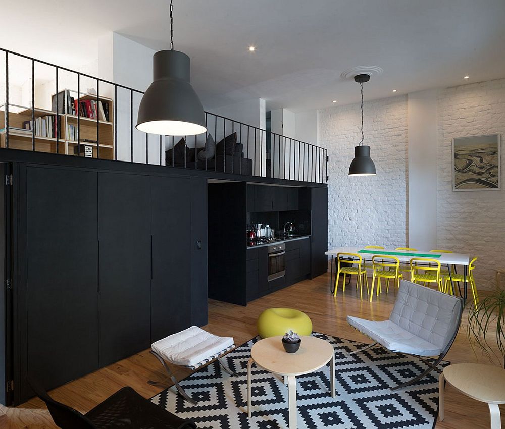 Gorgeous kitchen and dining space take up little area