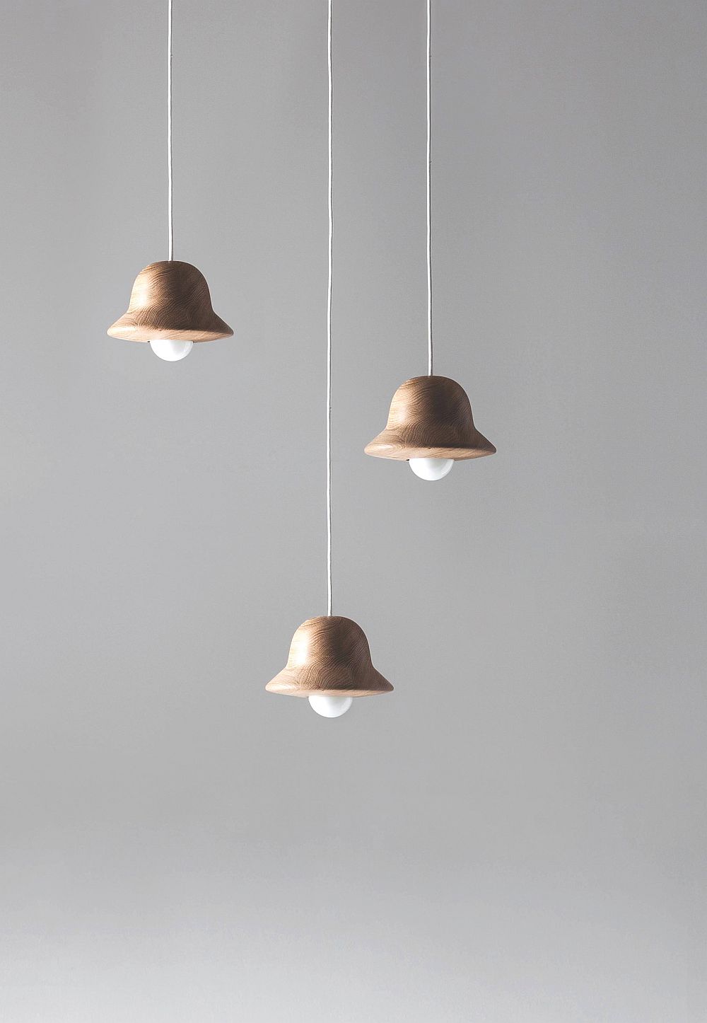 Hat Lamp in natural oak by Norm Architects