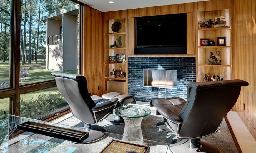 Hot Trend: 40 Gorgeous Ideas for a Sizzling Home Office with Fireplace
