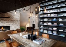 Industrial-style-bulb-lighting-above-the-small-dining-space-217x155