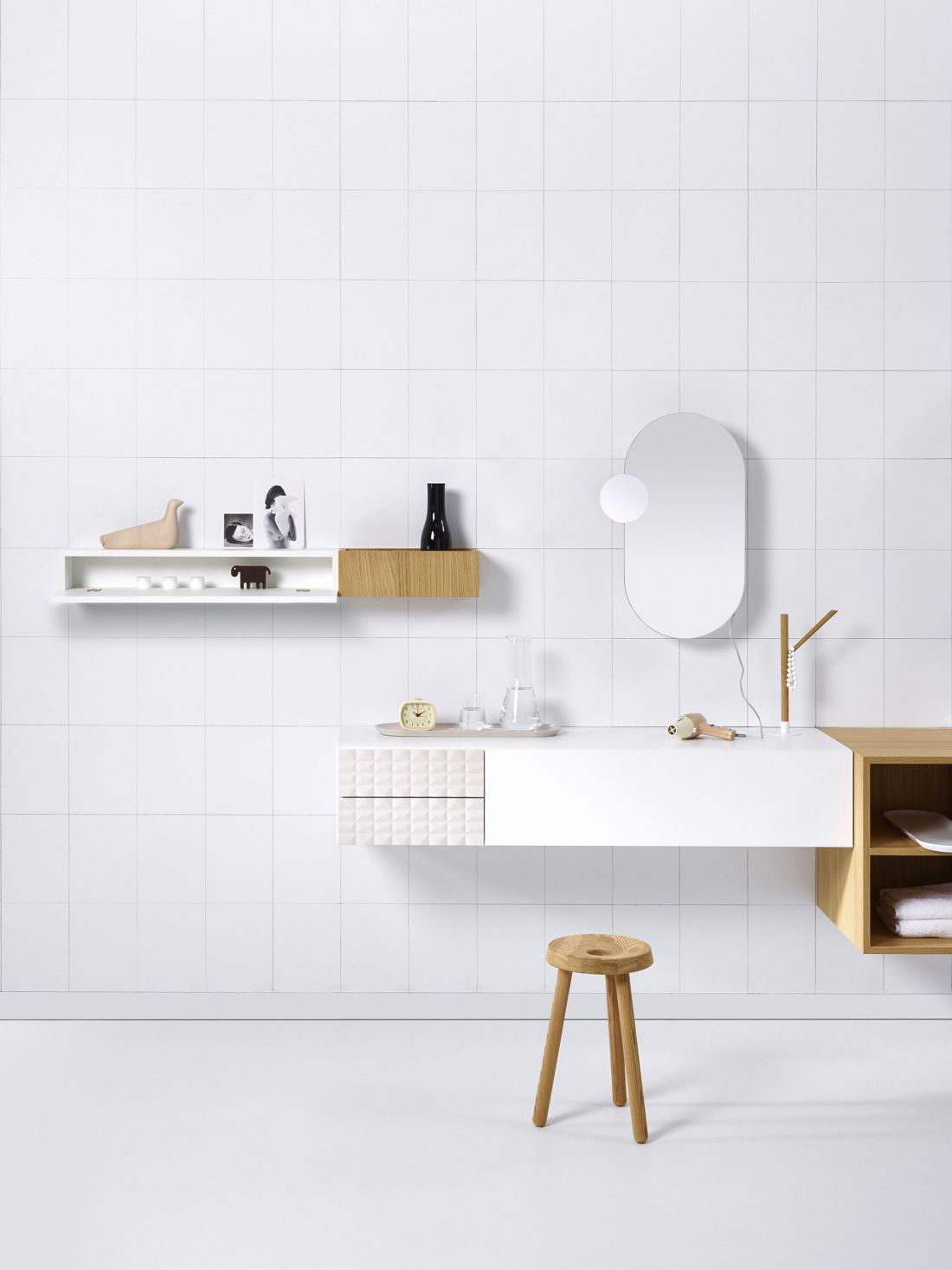 Ingrid Modular Bathroom Range white backdrop