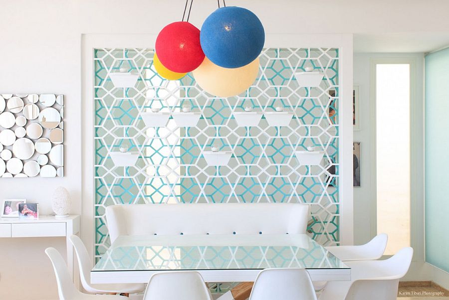Intricate patterns of Moroccan design coupled with contemporary style inside Skhirat home
