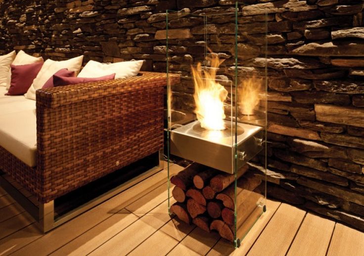 Invisible glass fireplace from Ecosmart Fire