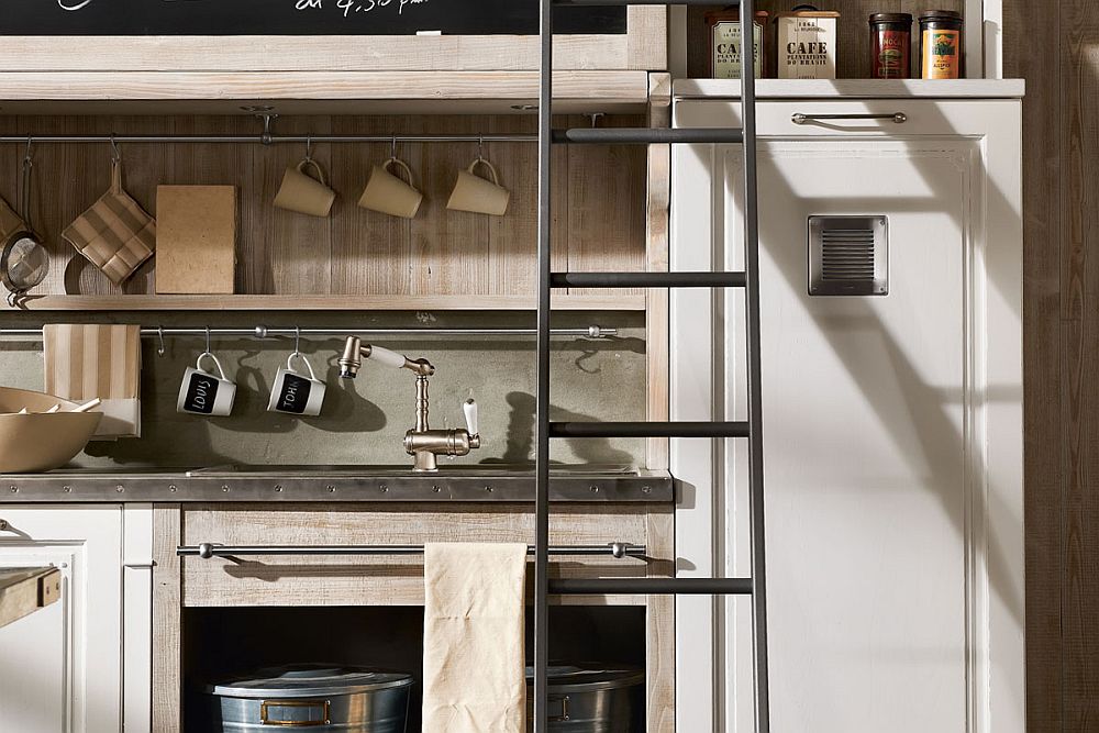 Ladder allows you to utilize your kitchen space to the hilt