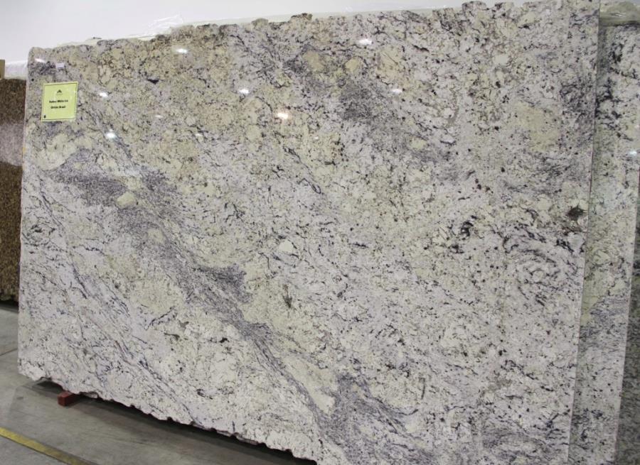 Large slab of white ice granite