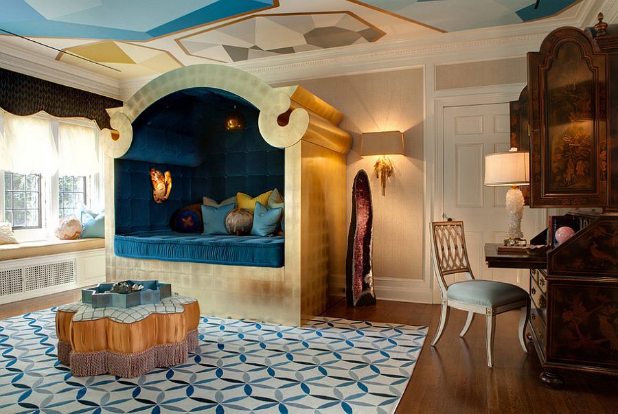 Mediterranean bedroom could well have jumped out of the pages of Aladdin [Design: SoCal Contractor]