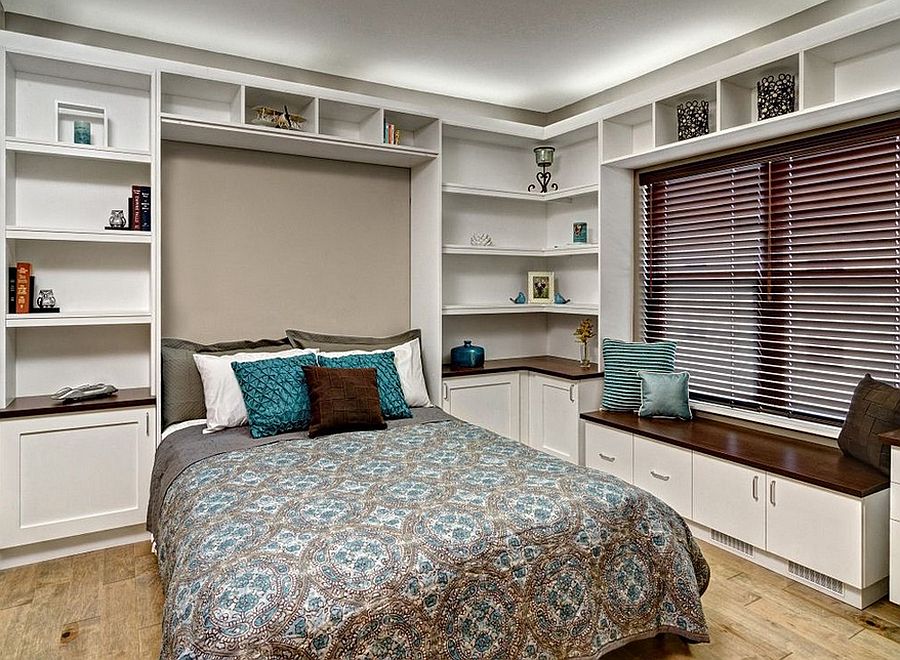 Murphy bed is an easy add on for the home office guestroom