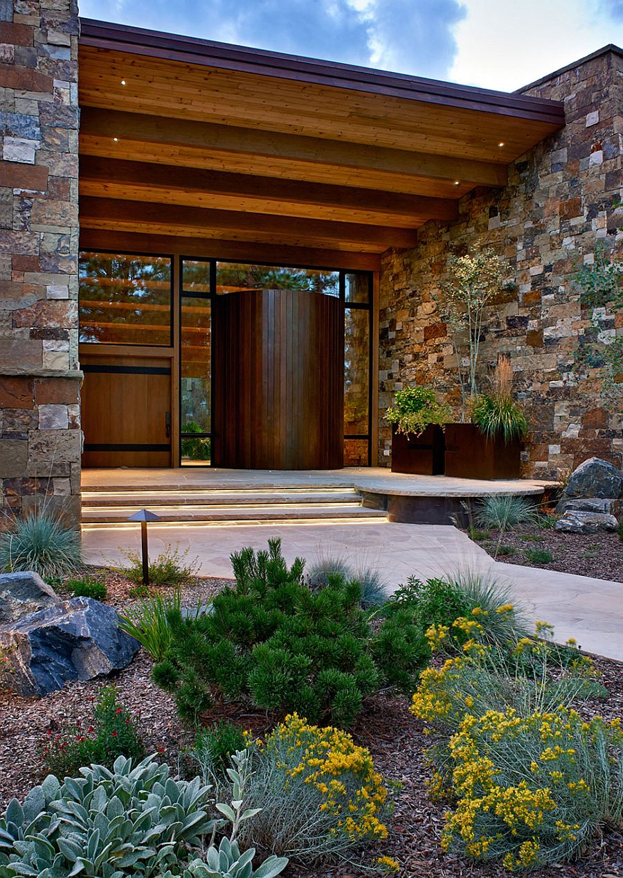 Natural stone and timber shape the lovely Evergreen Retreat