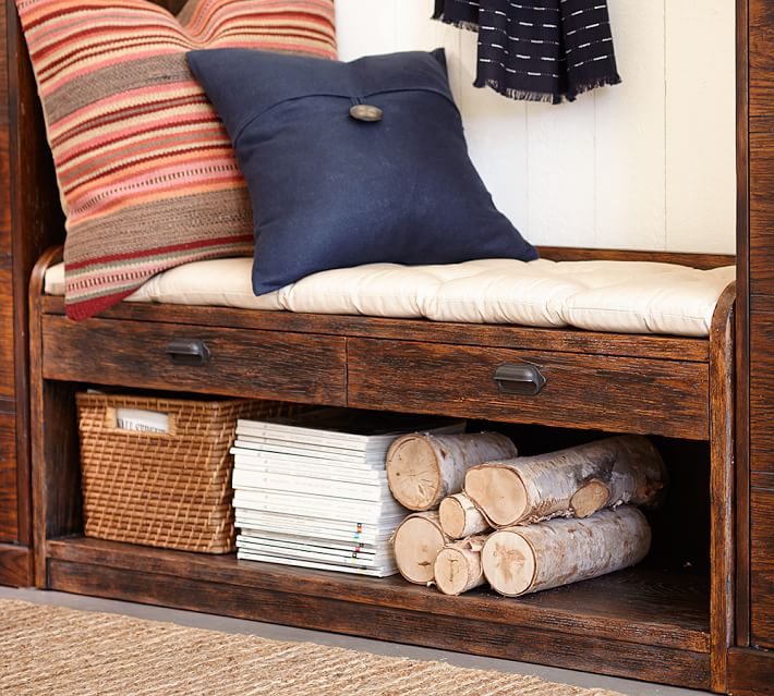 Orinda bench with small drawers and extra storage space