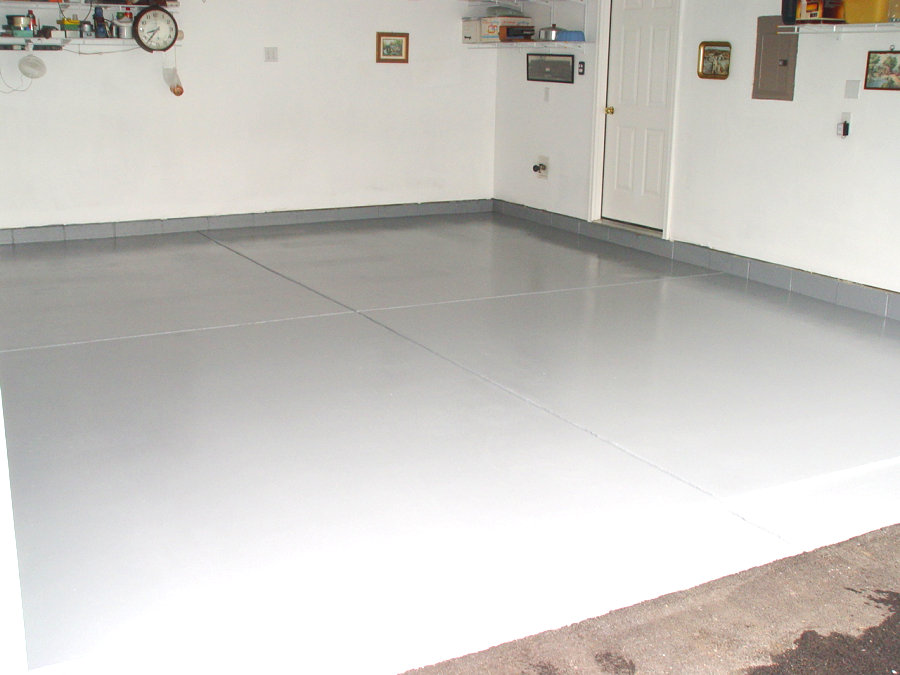 Painted garage floor