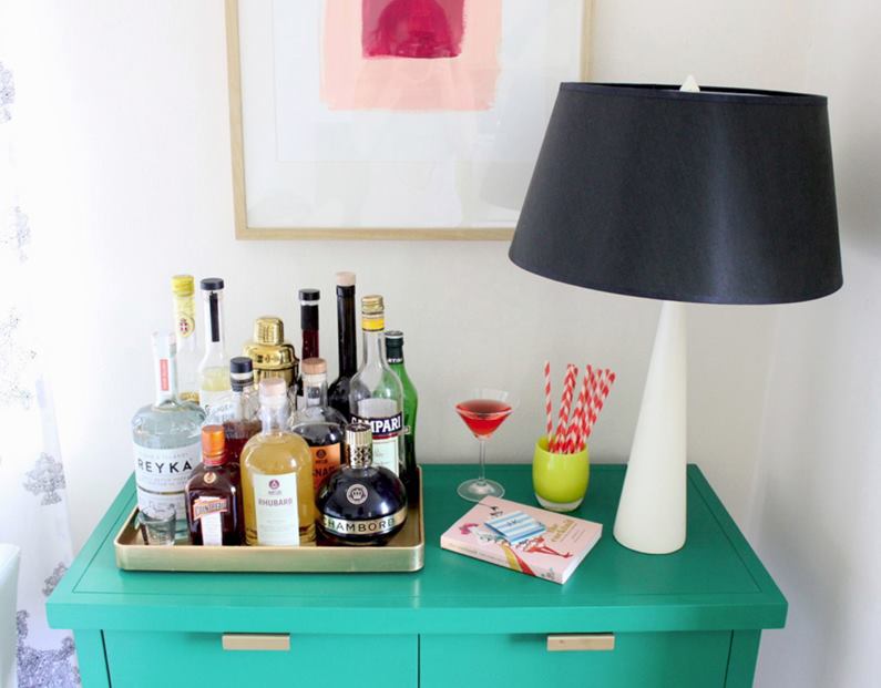 Painted green table from Coco + Kelley