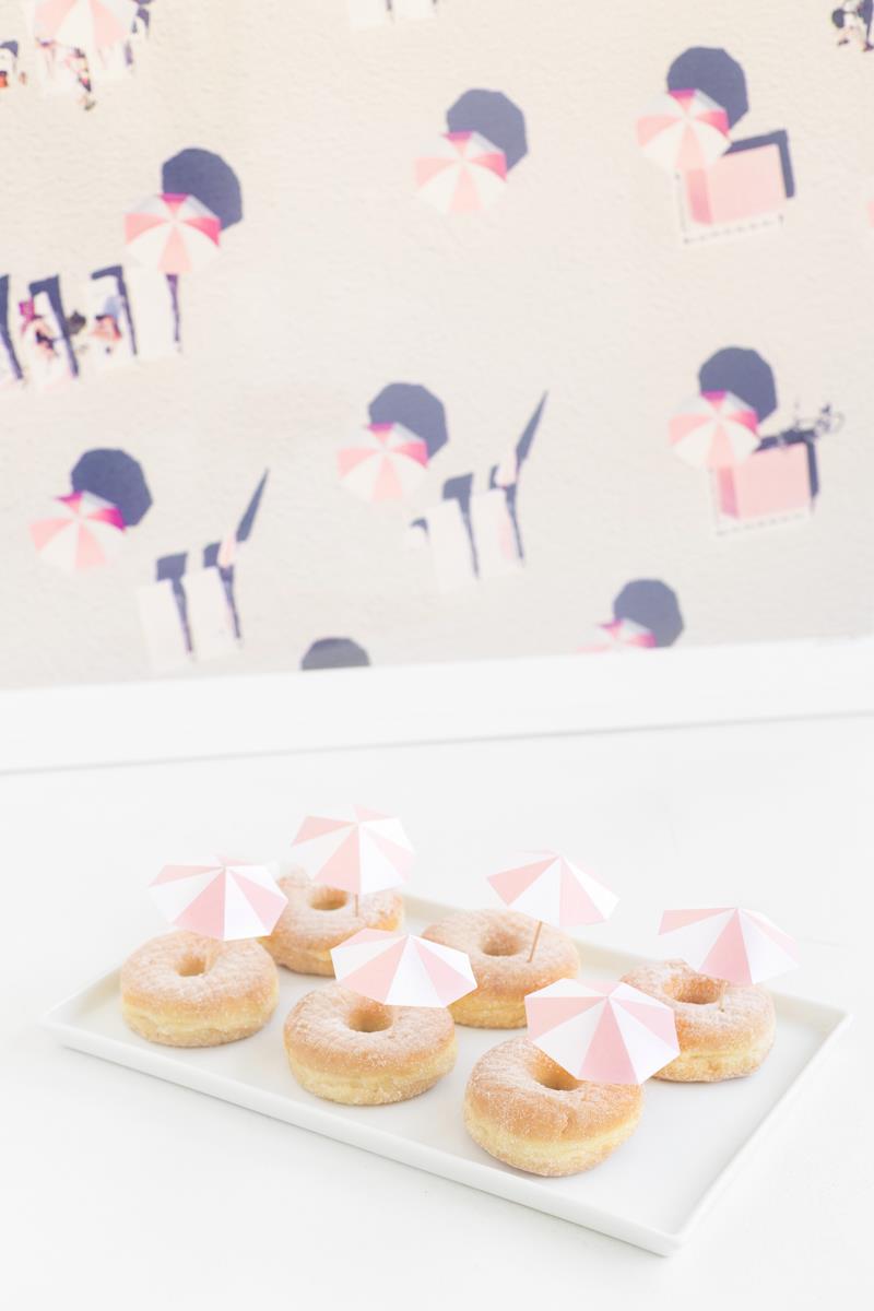 Pink umbrella donuts from Studio DIY