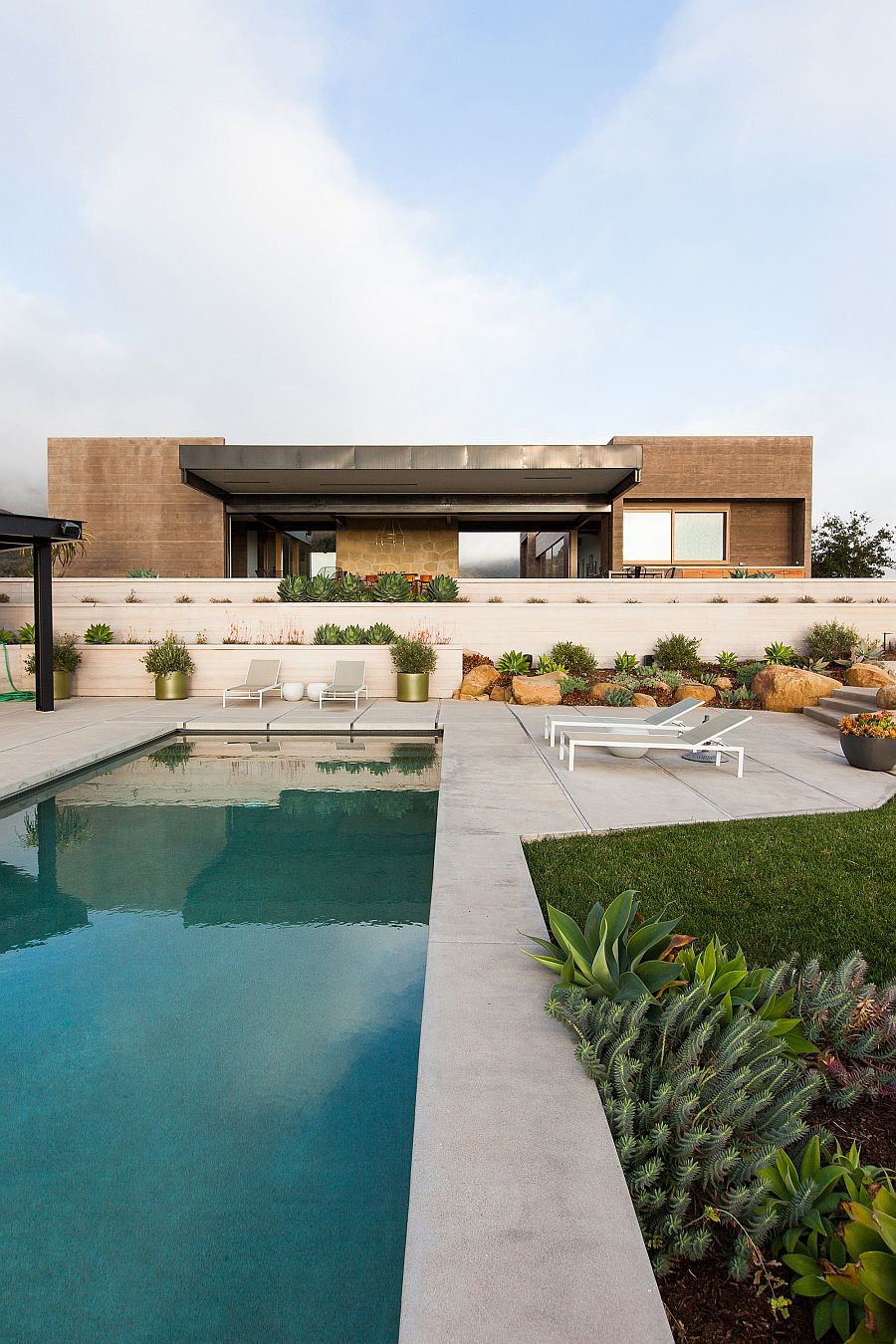 Relaxing pool area of the exclusive LA home