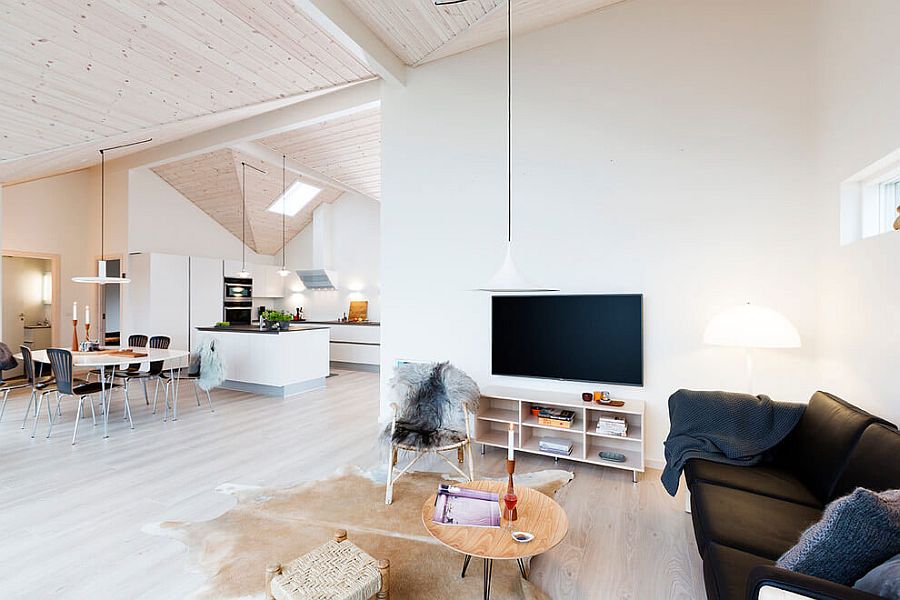 Scandinavian inspired interior has an inviting ambiance