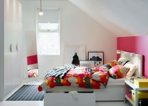Small-IKEA-Bedroom-idea-with-bed-and-storage-boxes-along-with-colorful-bedding-217x155