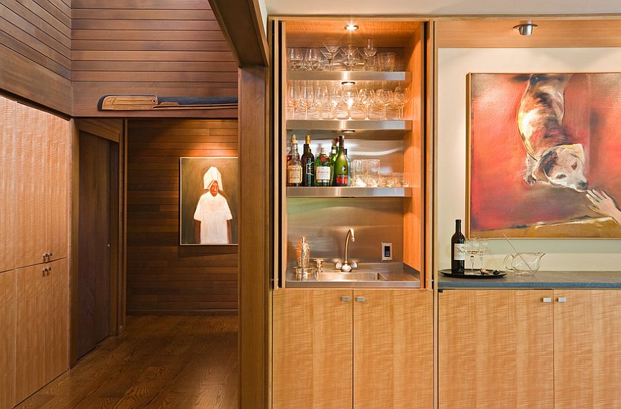 Small bar design for the modern dining room [Design: Lane Williams Architects]